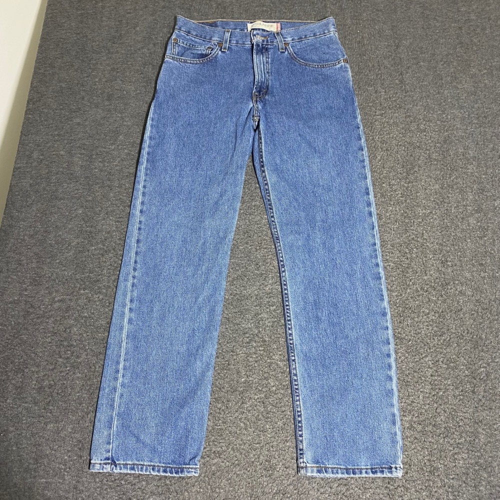 Levis 505 Regular Fit Jeans Mens 32x31 Medium Wash Blue Straight Leg Denim Rodeo